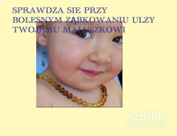 KORALIKI BURSZTYNOWE NA ZĄBKOWANIE