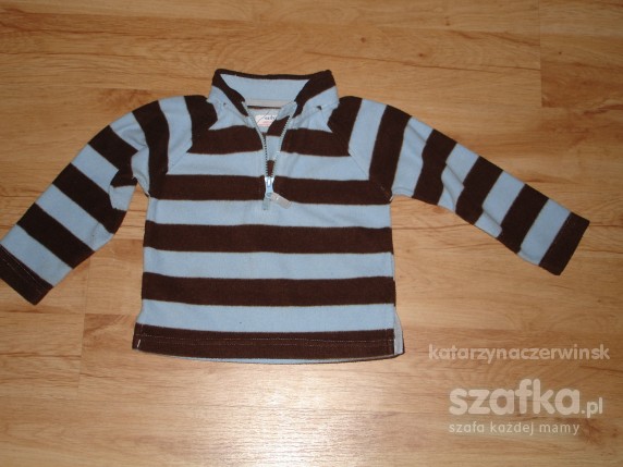 Bluza niebiesko brązowa