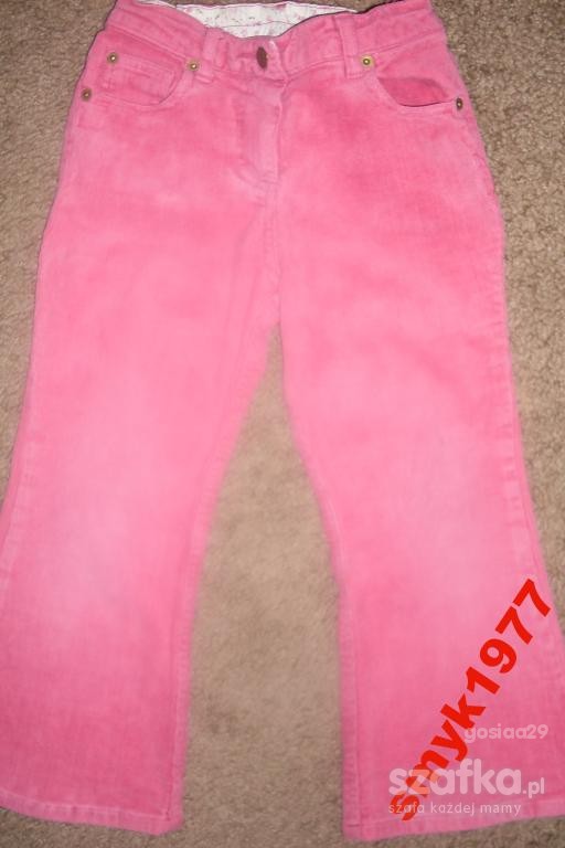 St bernard spodnie różowe sztruks na 5 lat