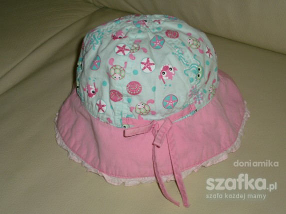HM UROCZY KAPELUSIK Z MOTYWEM MORSKICH ZWIERZAKÓW