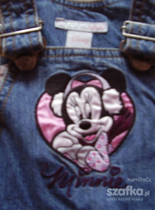 H M DISNEY CUDNE SPODNIE OGRODNICZKI Z MINNIE 68