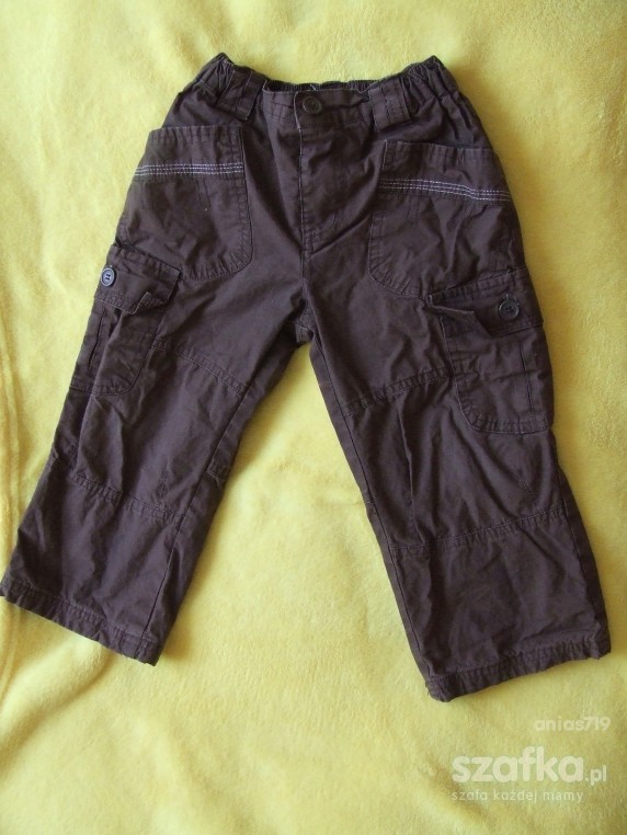 Spodnie brązowe typu bojówki dla dziewczynki r 86