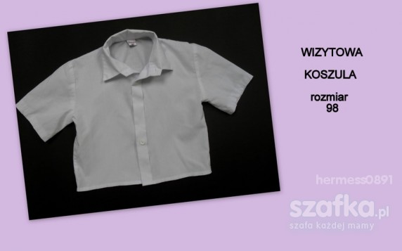 BIAŁA WIZYTOWA DLA CHŁOPCZYKA rozmiar 92