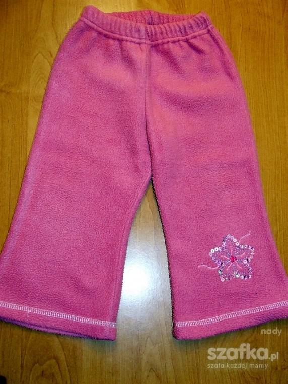 Różowe polarkowe spodnie