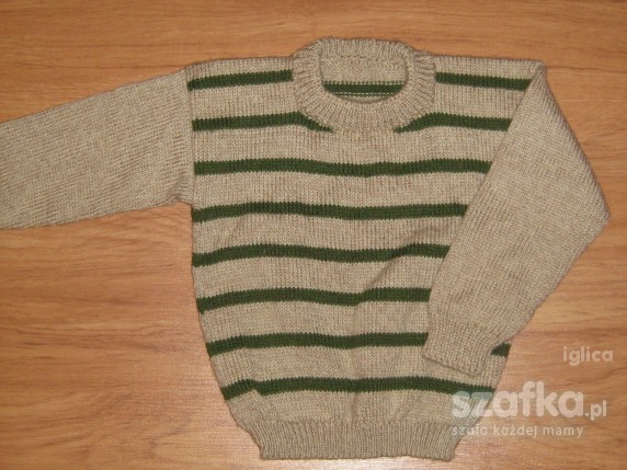 Sweter w paski dla chłopca na 4 lata