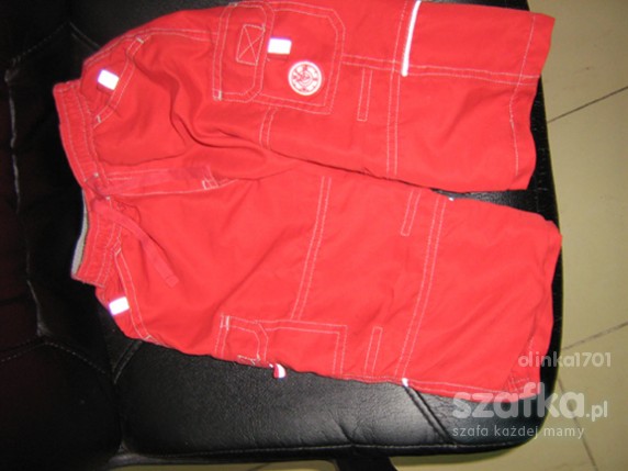 spodnie czerwone 9 12m 74 80