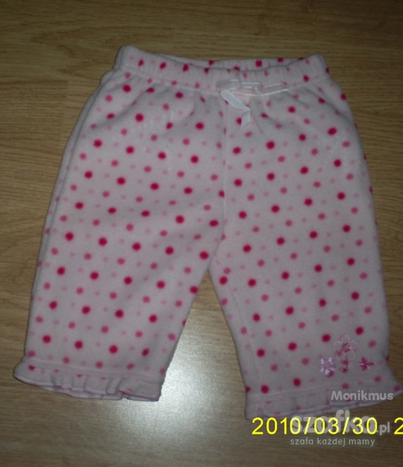 spodnie rożowe w kropeczki