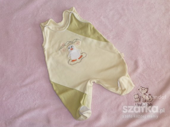 Śpioszki bawełniane z pingwinkiem