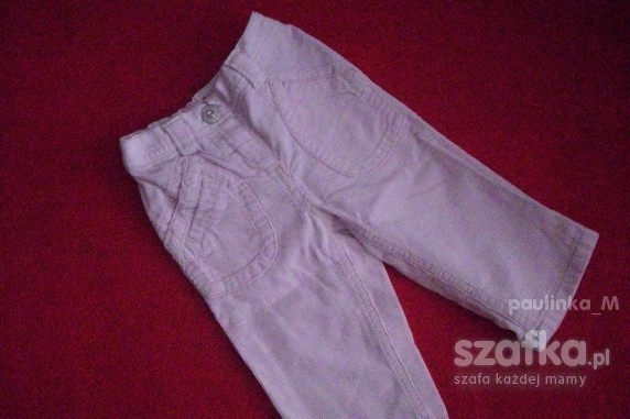 Spodnie sztruks różowe