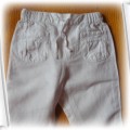 letnie lniane białe spodnie