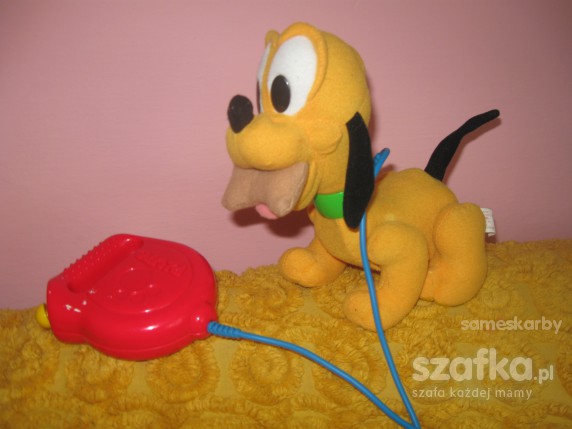 PIESEK PLUTO FISHER PRICE NA PILOTA CHODZI ITD