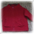 Czerwony rozpinany sweterek rozm 86