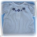 biala koszulka z niebeiskimi kwiatami rozmiar 74