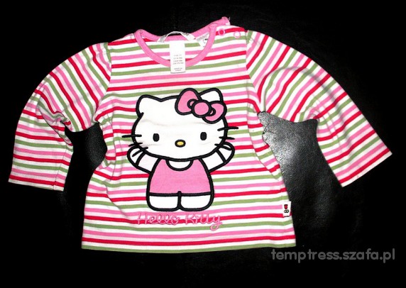 Hello Kitty w paseczki HandM r74 do 80