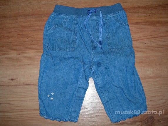 Mięciutkie spodnie jeansowe do 6 miesięcy