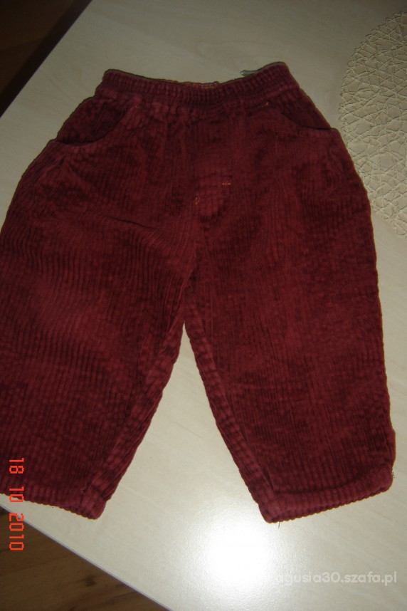 Spodnie sztruksowe C i A 80