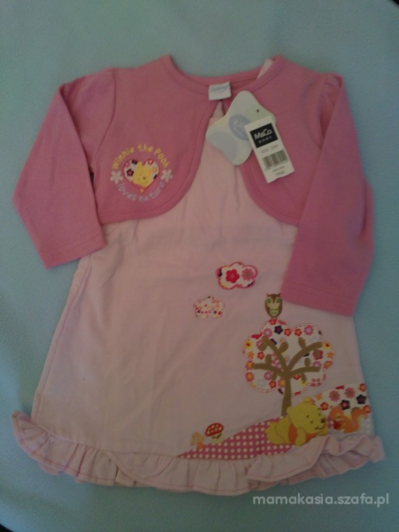 Sukieneczka z Anglii z Bolerkiem Winnie the Pooh