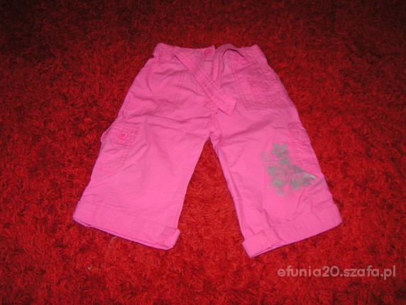 Różowe spodnie early days na 80 cm