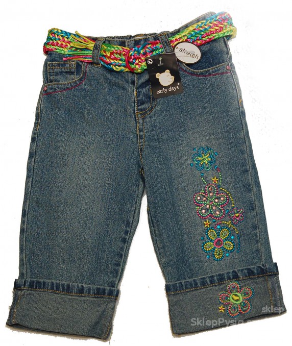 Nowe jeansy z kolorowym paskiem Early Days