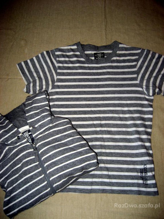 Bluza i koszulka zestaw od HiM tanio 134 LOGG