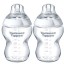 TOMMEE TIPPEE Butelka 2x260ml ze smoczkiem 0m plus