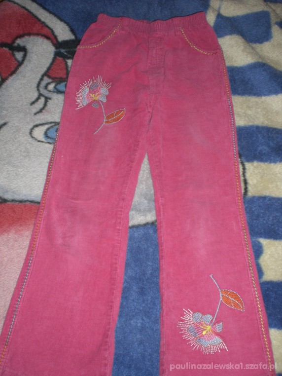 spodnie różowe