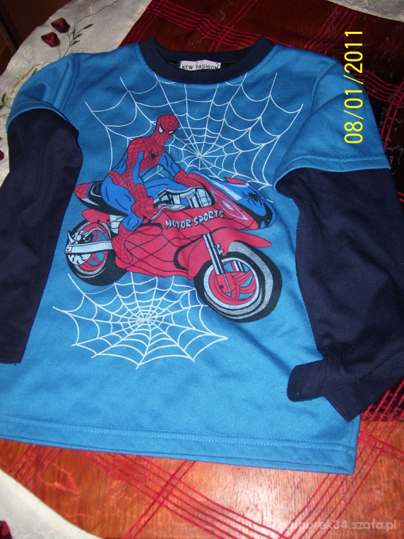 Niebiesko granatowy Spidermen na 104