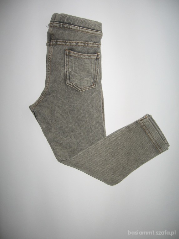 NOWE ZARA JEANSOWE GETRY SZARE 98