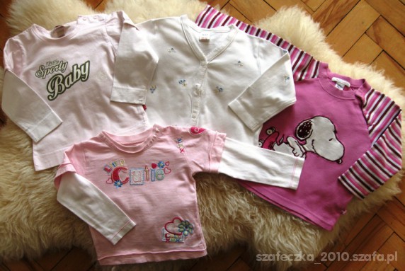 ZESTAW 4 BLUZECZEK NEXT H and M ST BERNARD 2LAT