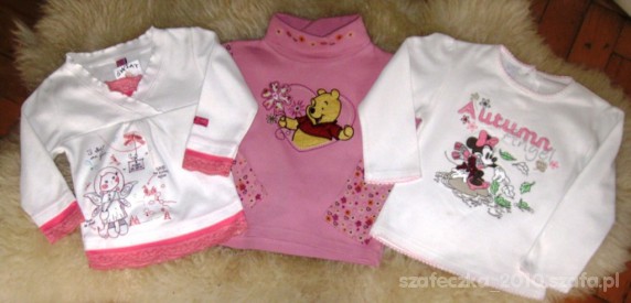 ZESTAW 3 BLUZECZEK KISS MELODY DISNEY