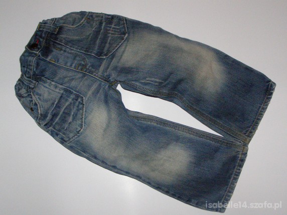 SUPER WYCIERANE JASNE JEANSY DLA MODNEGO 98 104