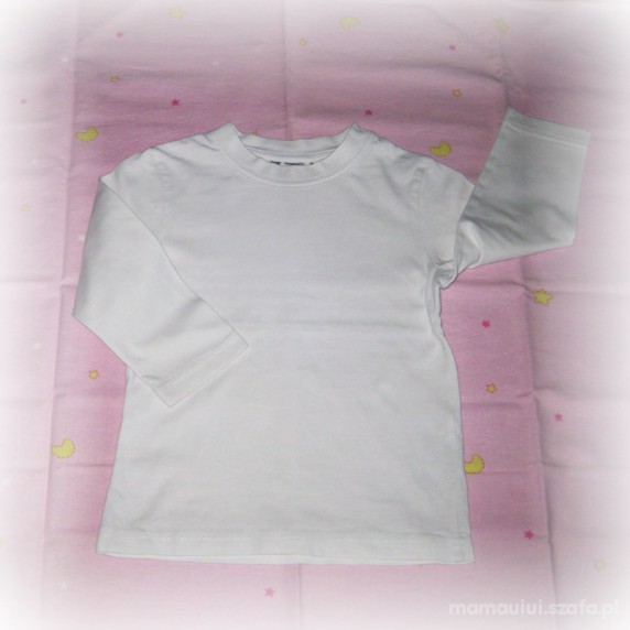Tshirt gładki biały 98