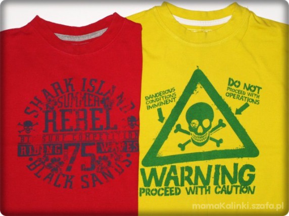 wysylka 0zl 2 szt koszulki dla synka 4do5 l 110 cm