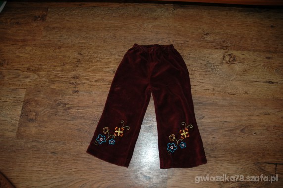 Spodnie welurowe 98cm