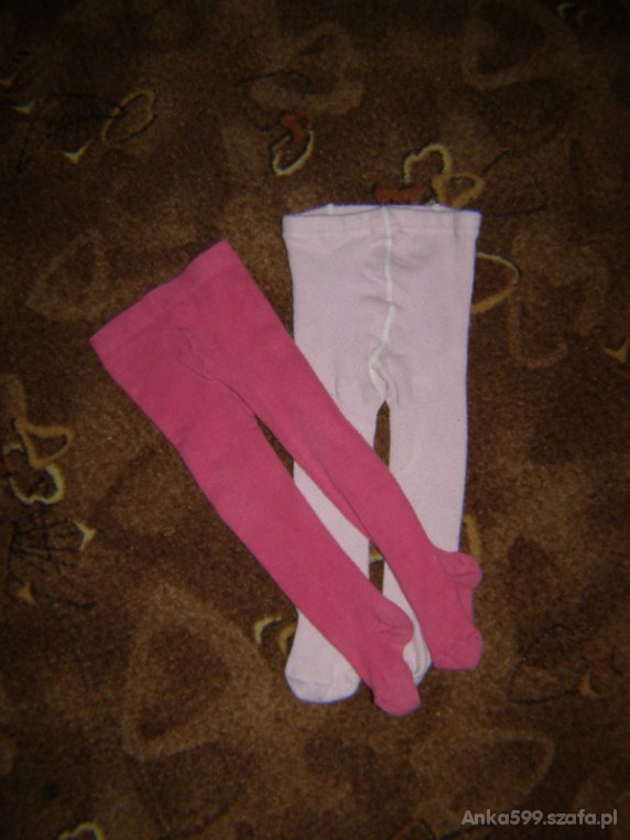 2 pary rajstopek na rozm 6 do 12 mies