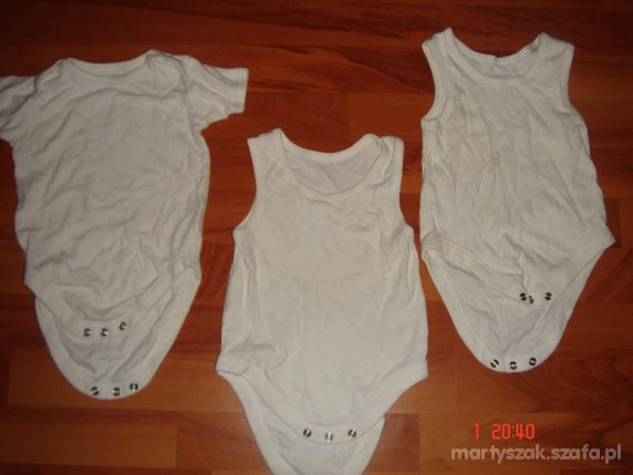 BIAŁE BODY ROZ 74 80 MOTHERCARE TESCO