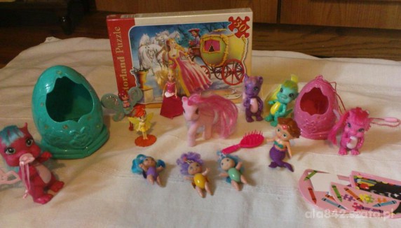 MIX ZABAWEK POLLY POCKET PONY DZIDZIUSIE SMOCZUSIE