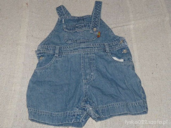 Spodenki jeansowe na szelkach r 74