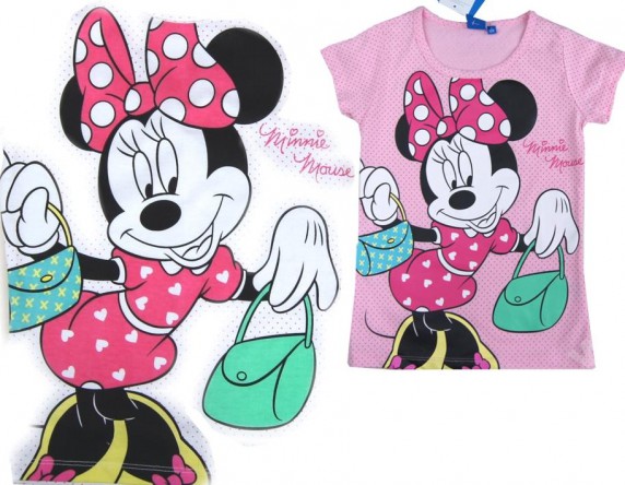 NOWA DISNEY JASNY RÓŻ W KROPKI Z MINNIE