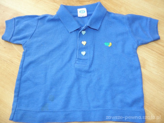 niebieska bluzeczka z kolnierzykiem C i A roz 74