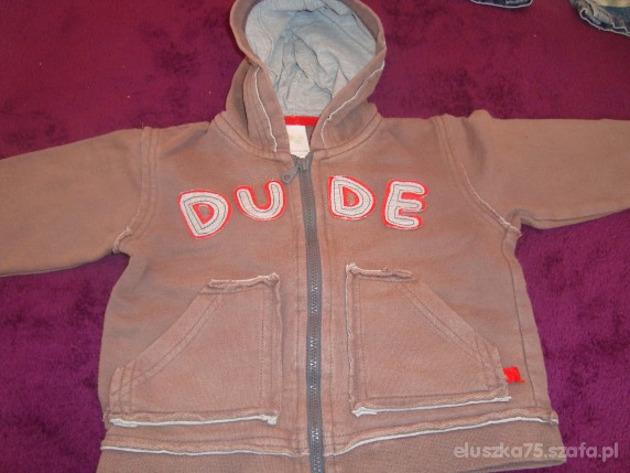 BLUZA Z KAPTUREM NA ZAMEK 12 18M