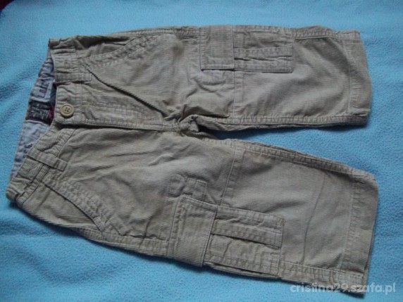 HM spodnie bojówki sztruksowe 86