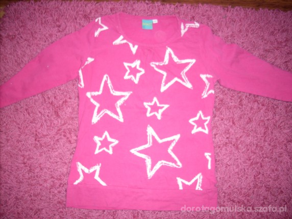 różowa bluzeczka w gwiazdki
