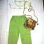 Rybaczki spodnie zielone dla dziewczynki