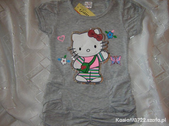 nowe TUNICZKI HELLO KITTY od 104 do 128 cm