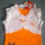 Nowa pomarańczowa biała bluzeczko tuniczka