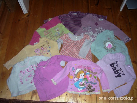 10 ślicznych bluzeczek 9 do 12 miesięcy