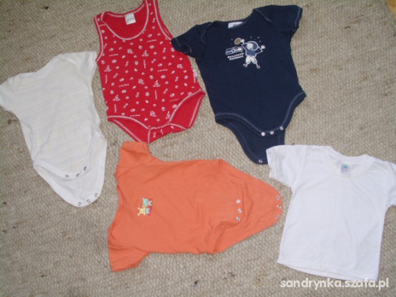 4 szt bodów i tshirt gratis 62 68