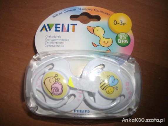 AVENT dwa nowe smoczki do 3 m