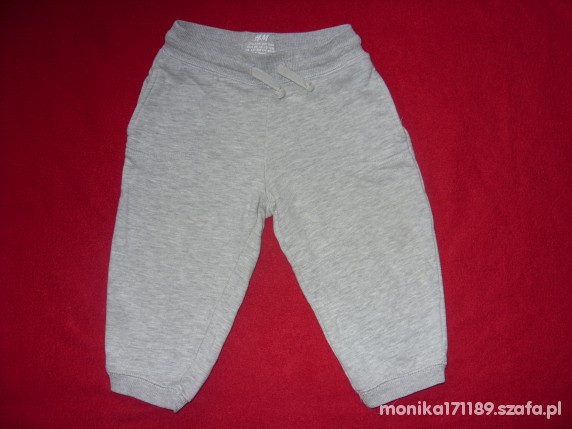 H&M spodnie dresowe 12 18 szare